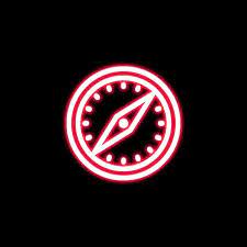 Glow Red Safari Icon Ios14 Wallpaper App Neon Glow Cowboy Art