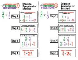 6 Ns 1 Division Of Fractions Anchor Chart 1 Common Denominator Method