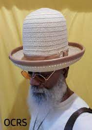 Olds Cool Rasta Style The Black Hatter Uptown Rocker Straw With A Leather Band And Brim Binding Another To Leather Face Mask Mens Hats Fashion Hats For Men