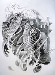 * hình xăm cá chép nhỏ ở cổ tay : Ca Chep Hoa Rong O Viet Nam