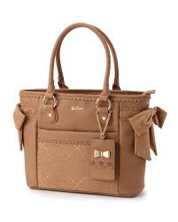 LIZ LISA Argyle Quilted Tote Bag