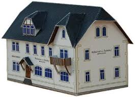 Auf diesen seiten findet ihr viele kostenlose bastelbögen und sonstige dokumente. Restaurant Zum Bahnhof Papiermodell Papierarchitektur Papierhauser