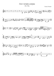 Water music college — mozart ave verum 01:37. Ave Verum Corpus Alto Sheet Music For Piano Solo Musescore Com