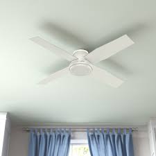 Indoor flush mount hugger style ceiling fan hunter low profile white maple. Hunter Fan 52 Dempsey 4 Blade Flush Mount Ceiling Fan With Remote Control Reviews Wayfair