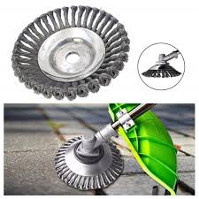 Grass trimmer cutter head, knotted steel wire wheel brush, strimmer head cleaning solid wire wheel perfect for overgrown area, grass in corner, moss, garden, lawn (6 inch) 3.2 out of 5 stars. Steel Wire Weed Brush Trimmer Head Bowl Type Rotary Lawn Mower Wire Wheel Grass Weed Brush Cutter Trimmer Head Replacement Garden Weed Cleaning Tool 8inch Walmart Com Walmart Com