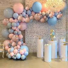 Pastel Gender Reveal Balloon Garland Kit Rose Gold Blue And Etsy In 2020 Gender Reveal Balloons Gender Reveal Party Decorations Gender Reveal Decorations