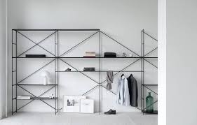 Project Data Name R I G Modules Frames Are Made Of Powder Coated Cold Drawn Steel Profiles Black Or White Minimal Furniture Shelving Salon Interior Design