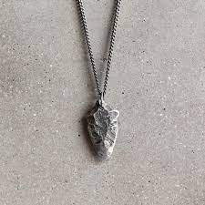 Arrowhead Necklace For Men Etsy Arrowhead Necklace Mens Sterling Silver Necklace Men Necklace