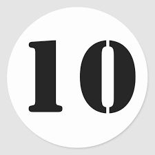 Stencil Numbers By Janz Number 10 Ten White Classic Round Sticker Zazzle Com In 2021 Number Stencils Stencils Number 10