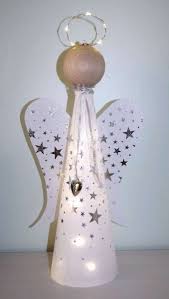 1 Bastelpackung Glucksengel Laura Mit Beleuchtung Weihnachtsdeko Mit Licht Weihnachten Basteln Engel Weihnachtsschmuck Diy