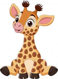 Cute Baby Giraffe Cartoon Sitting Baby Animal Drawings Giraffe Cartoon Drawing Giraffe Drawing