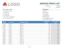 Example of excel template for an led lighting product. Printable Price List Template For Excel