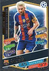 Soccer trading card template : Topps Match Attax Champions League Ucl 20162017 Lionel Messi Gold Limited Edition 1617 Trading Card Check Out The Image By Vis Match Attax Lionel Messi Messi