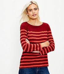 Striped Boatneck Tee Loft