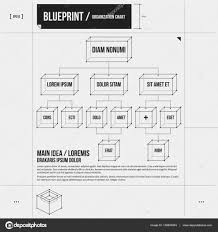 Organization Chart Template With Rectangle Elements In Draft