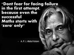 Don T Fear Facing Failure Kalam Quotes Apj Quotes Memorable Quotes