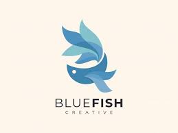 Betta Fish Gradient Blue Color Unique Logo In 2020 Logo Illustration Design Logo Illustration Fish Logo