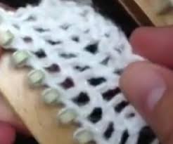 Here is the chart for the pattern above. Fishnet Stitch Loom Knitting Videos