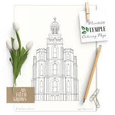 You get 4 different general conference bingo cards in the file. Logan Temple Printable Coloring Page My Faith Grows