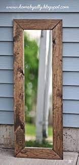 Attach the clips and make sure they're not too tight.{found on killerbdesigns}. Diy Rustic Wood Mirror Rustic Diy Rustic Mirrors Farmhouse Mirrors