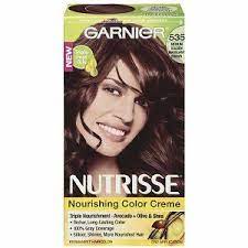 Garnier Nutrisse Nourishing Color Creme Medium Golden Mahogany Brown 535 Chocolate Caramel Reddish Brown Hair Color Hair Color Reddish Brown Hair
