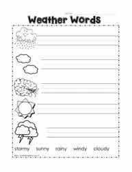 This printable display chart has pictures of the weather we see in our everyday life. Weather Teaching Activities Worksheets