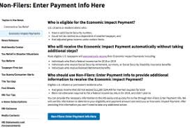 Irs Launches Web Tool For Non Filers To Receive Stimulus Checks