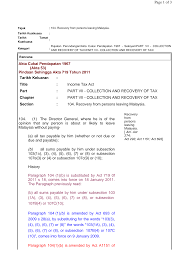 Rental income is filed under section 4(d) of the income tax act 1967. Http Www Hasil Gov My Pdf Pdfam 3698 Pdf
