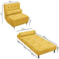Are you trying to get the dimensions of the parts of the double sofa from those of the single sofa? Single Sofa Bed In Yellow Velvet With Bolster Cushion Eleni Furniture123