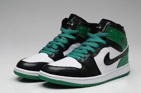 Jordan 1 Mid Black Green White Air Jordan 1 Retro Cheap For Sale At With Authentic Quality Air Jordans Air Jordans Retro Sneakers
