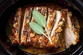 Easy crock pot pork tenderloin takes less than 10 minutes to prepare and slow cooks to perfection in 4 hours. Crockpot Pork Loin In Creamy Garlic Sauce Eatwell101