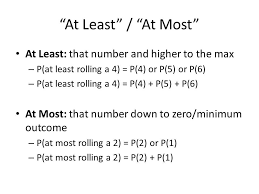 Be 2100 Probability At Least Versus At Most Probability Math Math Equations