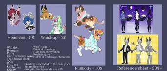 Here's a big blog post with free resources and templates for you should also watch me two videos on how to get started with commissions as well as how to. Kaiskii S Commission Sheet Furry