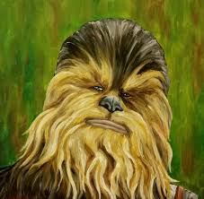 Chewbacca Pop Art Original Painting 12x12 Movie Canvas Star Wars Force Awakens Mannliche Kunst