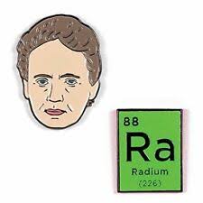 Radium is a chemical element with symbol ra. Marie Curie Radium Enamel Metal Pin Set The Unemployed Philosophers Guild For Sale Online