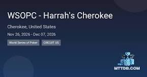 WSOP Circuit - Harrah's Cherokee