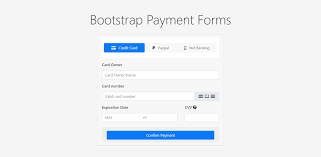 Angular 2 in react native. Bootstrap 4 Payment Form With Three Different Payment Options Example