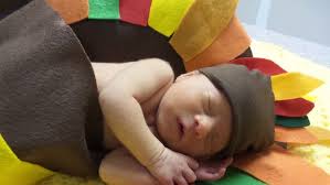 It makes an adorable photo prop. Newborn Babies Dressed Up As Thanksgiving Turkeys At Tristar Summit