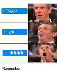 I Forgot 1 4got Remember Meme On Me Me