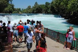 The 93 km long manavgat river, which rises from the eastern slopes of the western taurus mountains and joins the mediterranean from the bosphorus and feeds from the large underground waters, forms the manavgat waterfall, which is poured from the cliffs about 5 meters high. Manavgat Waterfall Ozmen Hotel Antalya Kaleci Hotels