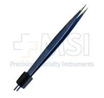 Jewelers Bipolar Forceps, Titanium, Straight, 0.4mm Tip ...