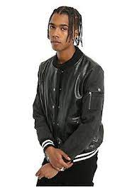 Black White Faux Leather Jacket Leather Jacket Jackets Faux Leather Jackets