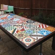 Encaustic Tiles Moroccan Tiles Uk Customer Reviews Diy Dining Table Tiled Coffee Table Tile Tables