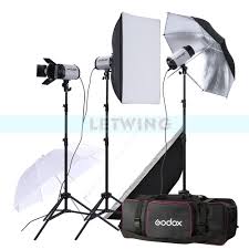 Godox 750w Photo Studio Flash Lighting Set 3 X 250w Photography Strobe Light Softbox Umbrella Reflector Portrait Kit Photo Studio Studio Flash Lighting Setlight Set Aliexpress