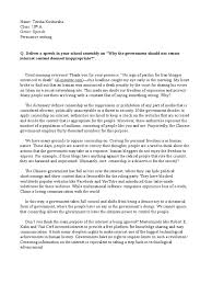 (we'll detail formal letters here as well, just in case!) informal letters. Igcse Sample Speech Writing Censorship Blog