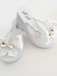 Bridal Flip Flops 3 Wedges White Wedding Flip Flops Wedding Shoes Bridal Shoes Rhinestone Br Bridal Flip Flops Beach Wedding Sandals Wedge Beach Wedding Shoes