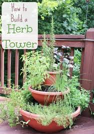 Diy Herb Tower Ideas Patio Herb Garden Small Herb Gardens Vertical Herb Gardens