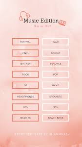 Add music to instagram story from spotify. Music Edition This Or That Instagram Story Templates Instagram Story Questions Snapchat Story Questions Instagram Story