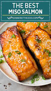 This Miso Salmon Is Fresh Fish Fillets Soaked In A Flavorful Marinade Then Broiled To Perfection And Topped With Sesame Seed Miso Salmon Recipes Salmon Dinner