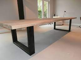 eiken tafel met ijzeren poten eiken tafel diy eettafel tafel
